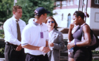 My dad meeting Serena Williams July 2001